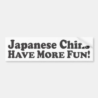 Japanese Chins Have More Fun! - Bumper Sticker