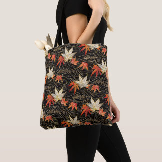 Japanese Chiyogami Maple Leaf Pattern Tote Bag