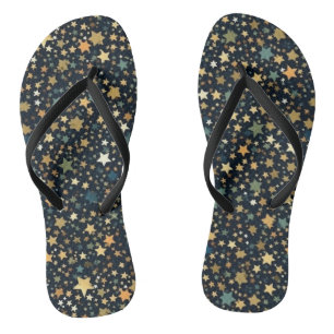 Japanese Chiyogami Star Pattern Flip Flops