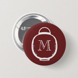 Japanese Chochin Lantern Monogram 6 Cm Round Badge