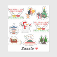 Japanese Christmas scrapbook stickers