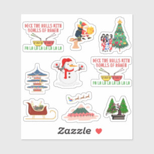 Japanese Christmas scrapbook stickers