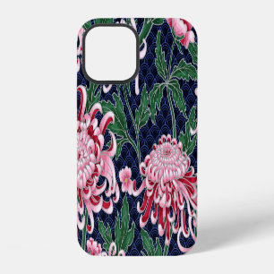 Japanese Chrysanthemum Peonies Vintage Pattern iPhone 12 Case