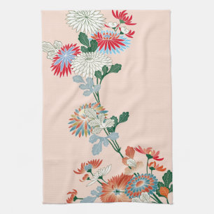 Japanese Chrysanthemum Tea Towel