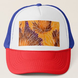 Japanese Chrysanthemum: Watercolor Seamless Patter Trucker Hat