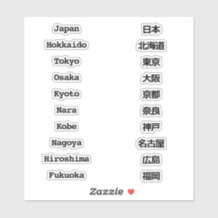 Japanese City Name   English & Japanese Design