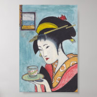 Japanese Classic Geisha Lady Art
