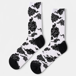 Japanese Cloud Pattern Aesthetic Socks
