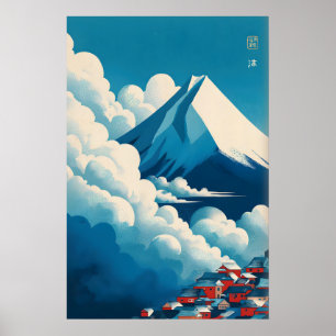 Japanese Cloud Wall Art - Layered Clouds and