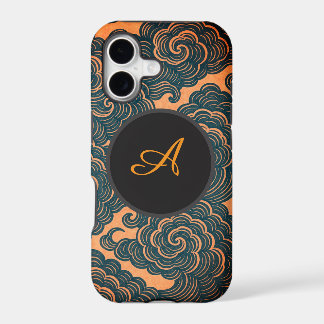 JAPANESE CLOUDS IPHONE CASE CUSTOM INITIAL