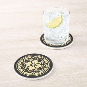 Japanese Clover Crest, Kamon Coaster