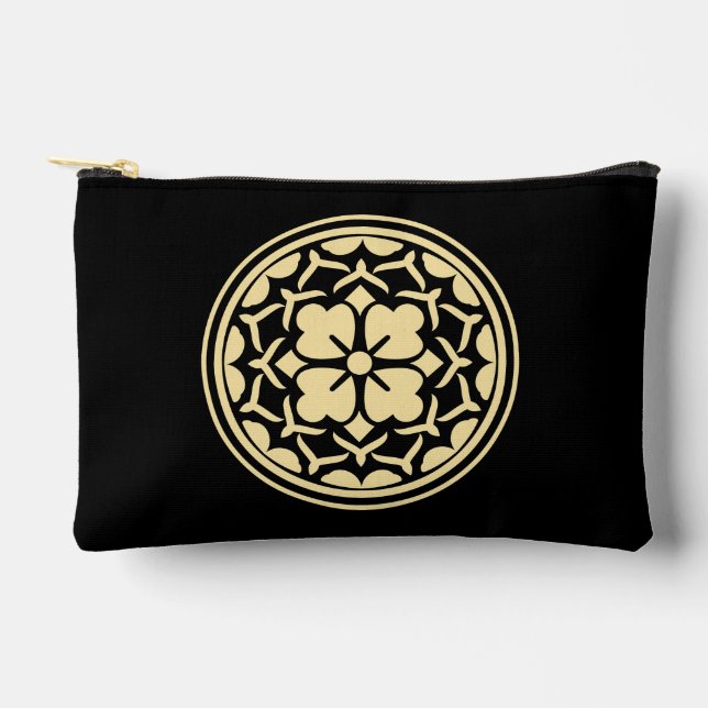 Japanese Clover Kamon Accessory Pouch (Front)