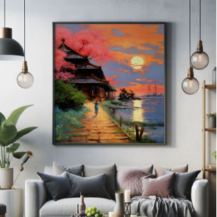Japanese Coast Impressionism Photo Print