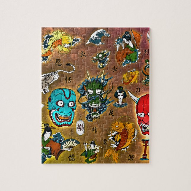 Japanese Collage Jigsaw Puzzle (Vertical)