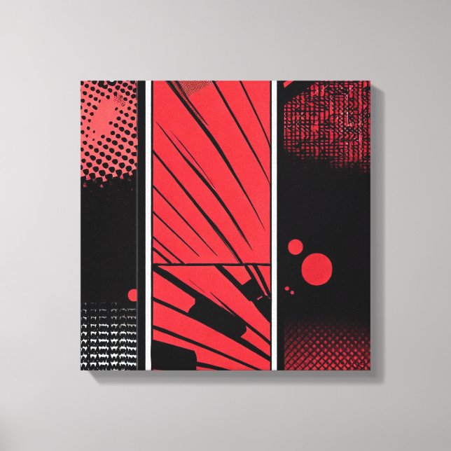 Japanese Comic Abstract #1  Canvas Print (Front)