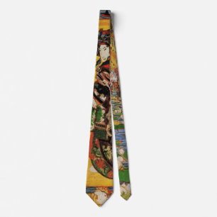 Japanese Courtesan Oiran by Vincent van Gogh Tie