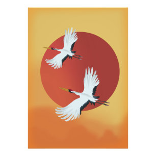 Japanese Crane birds Photo Print