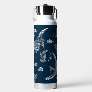 Japanese Crane Couple Water Bottle