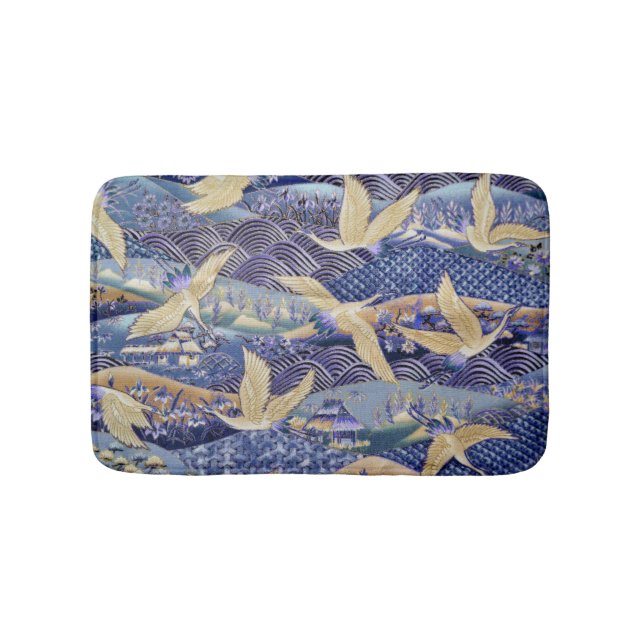 Japanese Crane Custom Bath Mat (Front)
