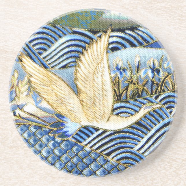 Japanese Crane Custom Coaster (Front)