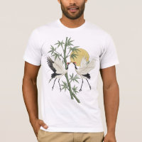 Japanese Crane Embroidery Bamboo Sunrise gift