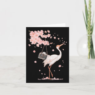 Japanese Crane In Japan Look With Cool Camera Card