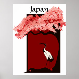 Japanese Crane Poster