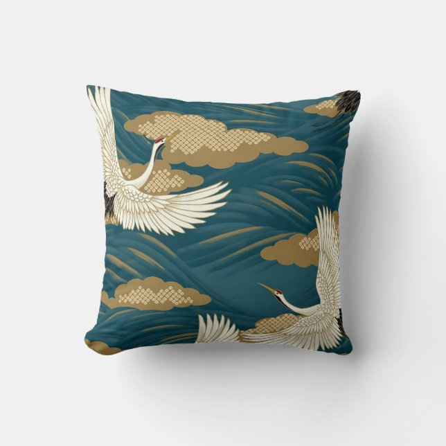 Japanese Cranes Cushion (Front)