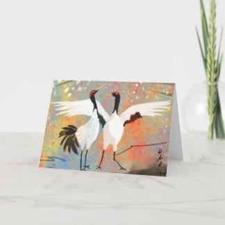Japanese Cranes Greeting Card