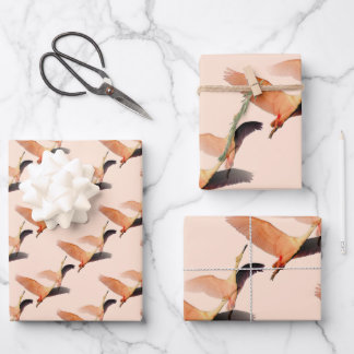 Japanese cranes wrapping paper sheet