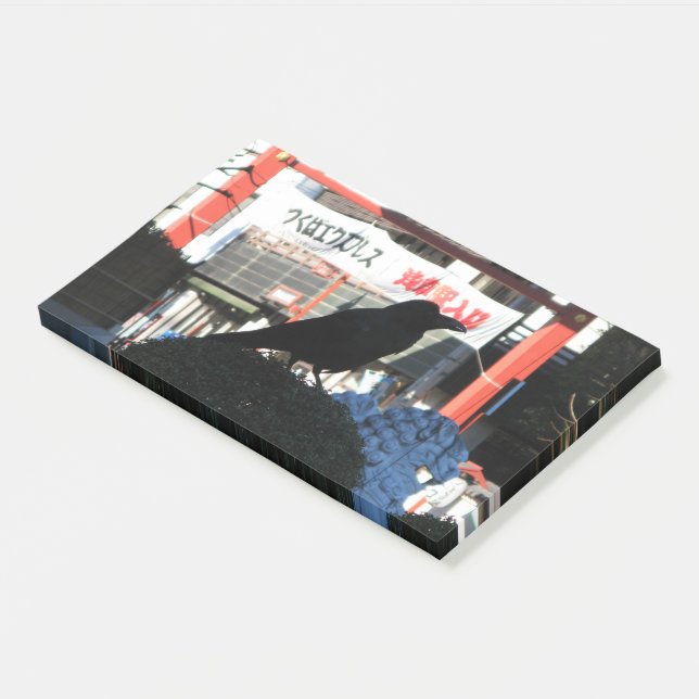 Japanese Crow Post-it Notes (Angled)