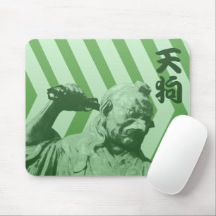 Japanese Crow Tengu Yokai Mouse Pad