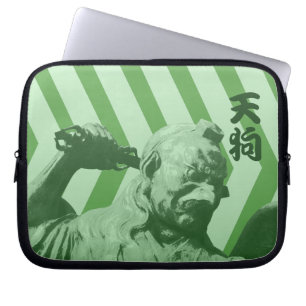 Japanese Crow Tengu Yokai   Pop Art Laptop Sleeve