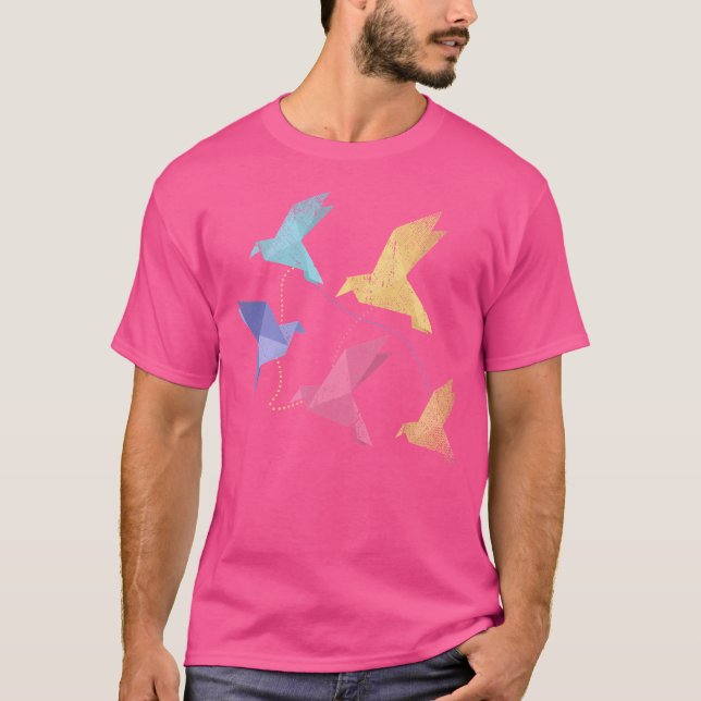 Japanese Culture Art Origami Master Gift Colourful T-Shirt (Front)