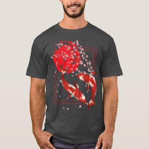Japanese Culture Cherry Blossom Sakura Asian Fish T-Shirt