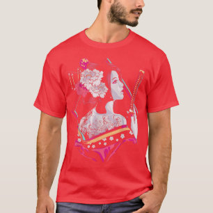 Japanese Culture Samurai Cherry Blossom Sakura Gei T-Shirt