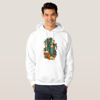 Japanese Cyberpunk Samurai Dragon Cat – Anime Stre Hoodie