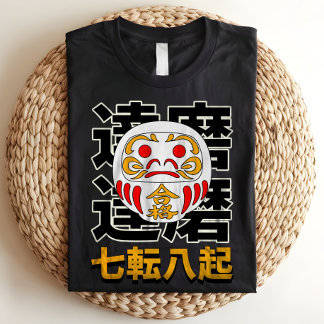 Japanese Daruma Doll Good Luck  Tri-Blend Shirt