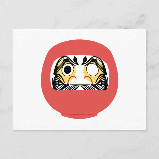 Japanese Daruma Doll Postcard (Front)