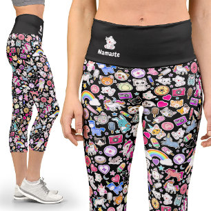 Japanese Decora Kawaii Capri Yoga Leggings