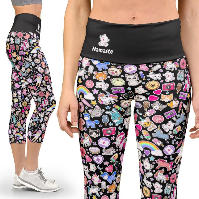 Japanese Decora Kawaii Capri Yoga Leggings (Creator Uploaded)