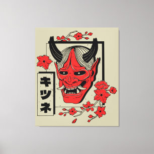 Japanese demon canvas print