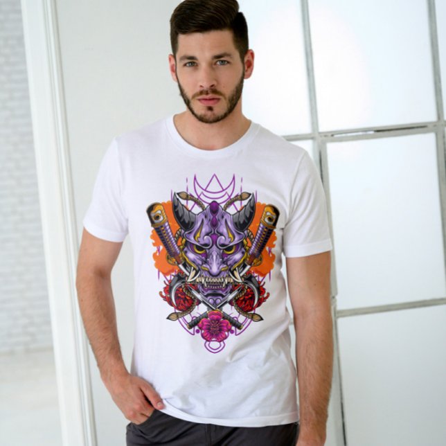 Japanese Demon Hannya Oni Mask T-Shirt (Creator Uploaded)