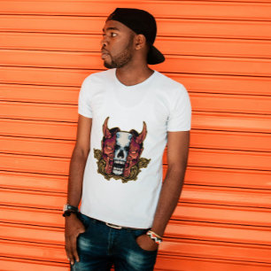 Japanese Demon Hannya Skull Fusion T-Shirt