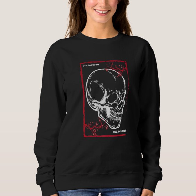 Japanese Demon Skull Devil Face Vaporwave Aestheti Sweatshirt (Front)