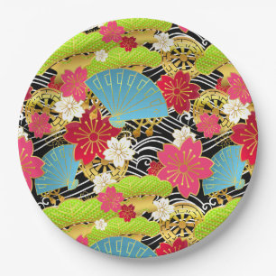 Japanese design party paper plates