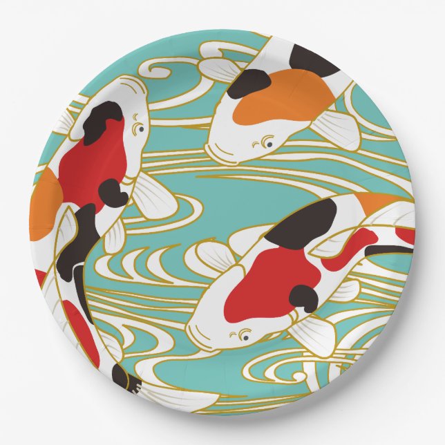 Japanese design party paper plates (Front)