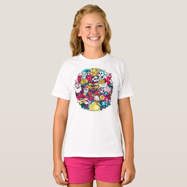 Japanese Doodle Art  T-Shirt (Front Full)