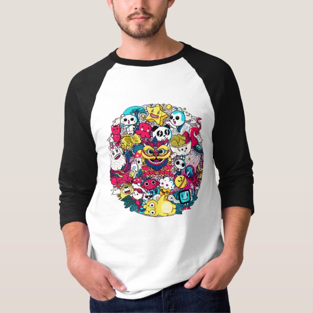 Japanese Doodle Art  T-Shirt (Front)