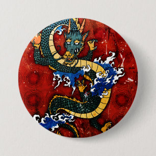 Japanese Dragon 7.5 Cm Round Badge